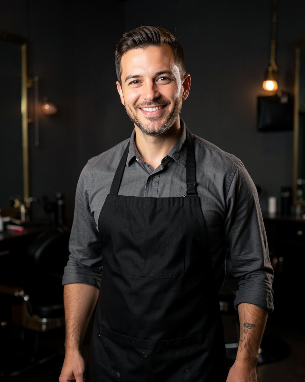 Lucas Almeida, barbeiro da Barbearia Alex Ferreira